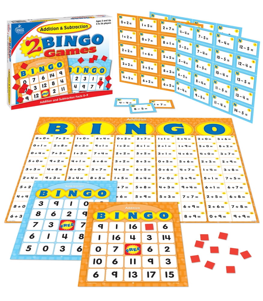 bijvoeglijk naamwoord Terughoudendheid Maxim Carson Dellosa Education® Addition & Subtraction Bingo Board Game, Grade K-2  - Walmart.com