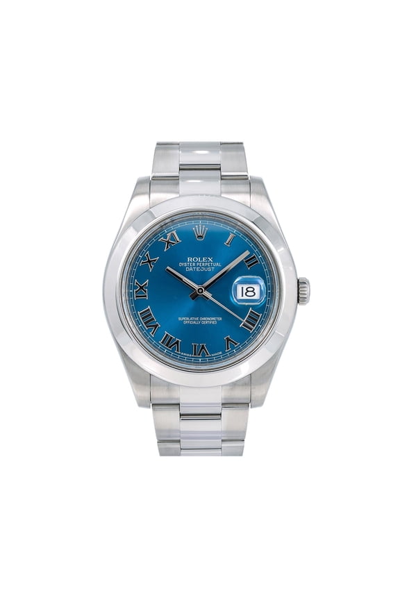 Pre-Owned Rolex Datejust II 116300 41MM Blue Dial With Stainless Steel Bracelet