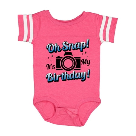 

Inktastic Oh Snap Its My Birthday with Camera and Sparkles Gift Baby Boy or Baby Girl Bodysuit