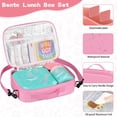 thumbnail image 4 of Set de lonchera bento para niños wiwens con termo para comida caliente de 12 oz, 4 of 7