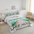 thumbnail image 3 of Erosebridal Lake House Bedding Queen Comforter Set, Rustic Farmhouse Down Comforter, Nature Scenery Decor, Reversible 3pcs, 3 of 7
