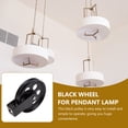 thumbnail image 2 of MasteelfCA Roue à Poulie Rétro Noire Roue en Fer Vintage pour Lampe Suspendue, 2 of 7