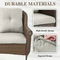 thumbnail image 5 of PARKWELL Outdoor Patio Loveseat Sofa,Weather Resistant Wicker Loveseat with Deep Seat Anti-Slip Cushion,Beige, 5 of 9