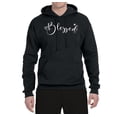thumbnail image 2 of Blessed Inspirational Quote Heart Love Inspirational/Christian Unisex Graphic Hoodie Sweatshirt, Black, Small, 2 of 3