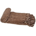 thumbnail image 5 of Multi Color Crystal Chenille Throw Blanket Red/Green/White Plaid 60" x 80", 5 of 5