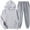 389#Gray, variant on Mens 2 Piece Jogger Sweatsuit Men Sweatsuits Sets with Long Sleeve Hoodie, Athletic Outfit for Jogging, Gym & Lounge​ Black 2XL