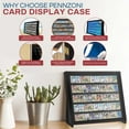 thumbnail image 3 of PENNZONI 1/2 Table Top Display Case w/ 2 Legs, Acrylic Baseball Card Show Case, Golden Oak, 3 of 7