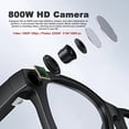 thumbnail image 6 of AI Smart Glasses, Supporting Touch Control And AI Chat GPT Model. AI Intelligence, 8 Million Pixel HD, Anti-shake Function. Real-time Translation. Blue Light Protection, Dual Microphones, 6 of 13