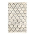 thumbnail image 2 of Unique Loom Hygge Shag Collection Area Rug - Trellis (5' 1" x 8' Rectangle Beige/Gray), 2 of 6