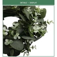 thumbnail image 5 of Chenfeng Small Eucalyptus Wreath with White Flowers - Artificial Door Hanging Decor, 38cm Outer / 14cm Inner, 5 of 10
