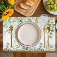 thumbnail image 4 of Spring Eucalyptus Leaves Placemats Set of 8, Green Summer Botanical Placemats for Dining Table, Place Mats for Kitchen Tabletop, Waterproof Wipeable Dining Table Mats Set, 4 of 9