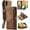 Fashion Brown, variant on Galaxy A13 5G Wallet Case, PU Leather, Magnetic Flip, Zipper Card Holder, Wristlet, Black