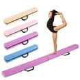 thumbnail image 1 of Costway 7 FT Folding Balance Beam Foam Floor Gymnastic Beam with Carrying Handles Purple, 1 of 10