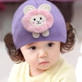 thumbnail image 4 of Mightlink Cute Rabbit Animal Baby Girls Boys Woolen Yarn Knit Wig Hat Skull Cap Beanie, 4 of 7