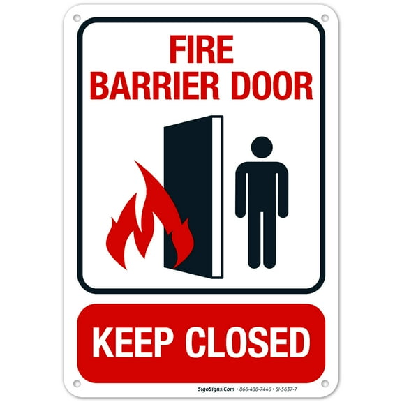 Fire Barrier Door keep closed Sign, Fire Safety Sign,