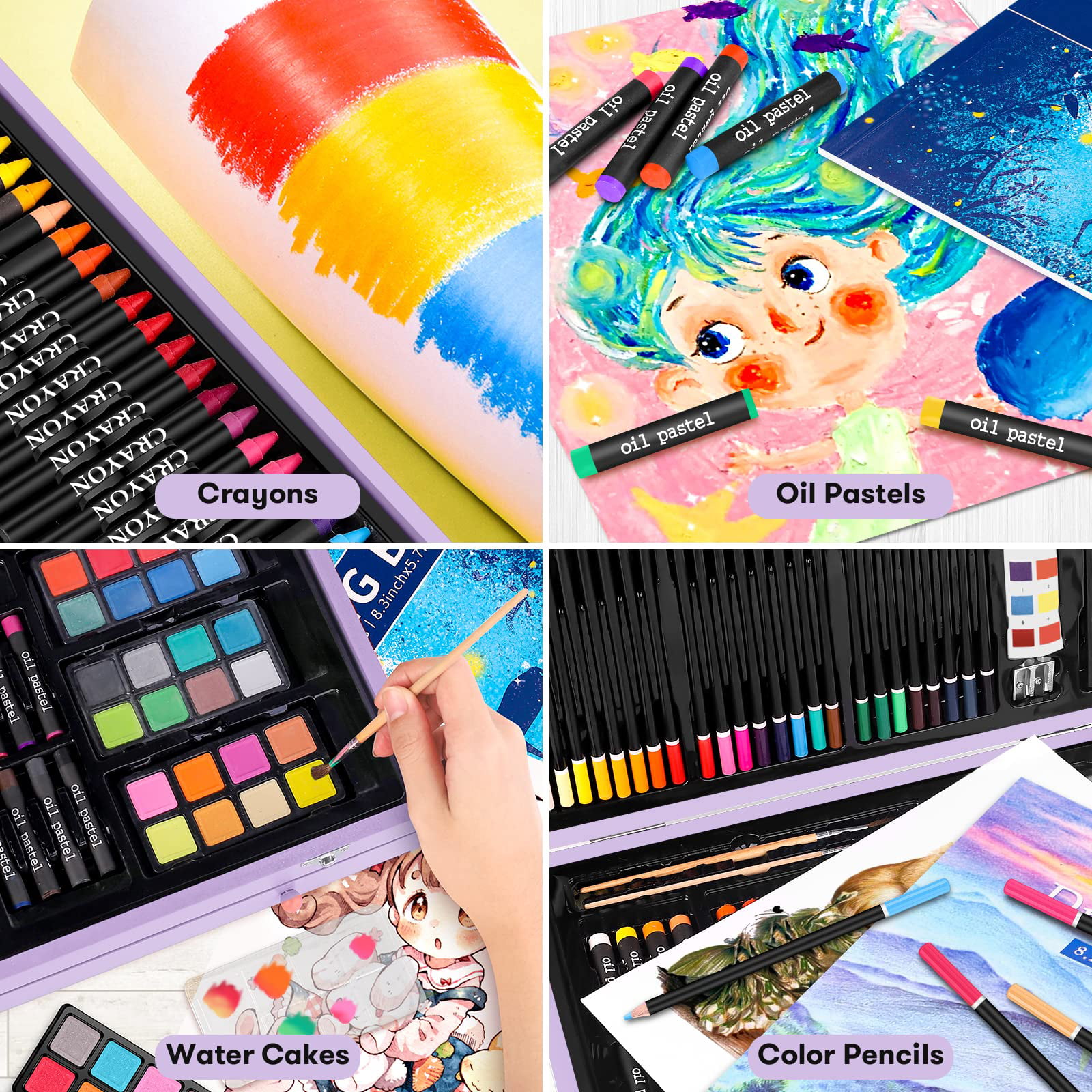 Duslogis Art Kit, 150 Pack Drawing Kits Art Supplies for Kids Girls Boys  Teens Artist, Beginners Art Set,Sketch Pad,Oil Pastels,Crayons,Colored  Pencils 