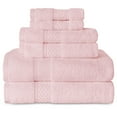 thumbnail image 1 of Gogreen Blush Pink Bath Towel Sets of 6 Pieces, 2 Bath Towels 2 Hand Towels 2 Washcloths, 100% Cotton Highly Absorbent Towels for Bathroom, Gym, Hotel (Blush pink), 1 of 8