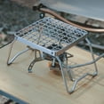 thumbnail image 6 of Portable Foldable Campfire Grills Stainless Grills Grate Camping BBQ Grills Stand with Legs for Outdoors Cooking Hiking, 6 of 9