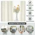 thumbnail image 6 of Linen Sheer Curtain Panels 63 Inch Length, 2 Panels Set, Light Filtering Semi-Sheer Living Room Bedroom Curtains in Silver Grey,132X160cm, 6 of 9