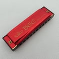 thumbnail image 2 of 10 Hole Plastic Harmonica Music Instrument for Beginner Students Kids Gift (Red), 2 of 9