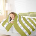 thumbnail image 4 of Homewish Fashion American Flag Bedding Comforter Set, Yellow Green Stripes Twin Comforter Sets, Modern Abstract Ombre Reversible Bedding Set, Ultra Soft Bedroom Decor, 2pcs, 4 of 8