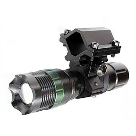 800 lumen flashlight with mount single rail for Savage stevens model 320 gauge, Hunting LED Torch, Super Bright 800 Lumens CREE LED, Water Resistant, 3 Modes Strobing and Continuous/SOS for hunting.