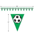 thumbnail image 2 of Soccer Ball Pennant Banner Party Accessory (1 count) (1/Pkg), 2 of 6