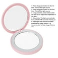thumbnail image 3 of Compact Mirror, Travel Makeup Mirror Double Sided 3X Magnification Round Shape  for Purse, 3 of 8