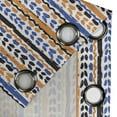 thumbnail image 3 of Ambesonne Tribal Grommet Curtain Single Panel, Watercolor Zigzag Lines, 50"x60", Navy Blue Orange Black, 3 of 5