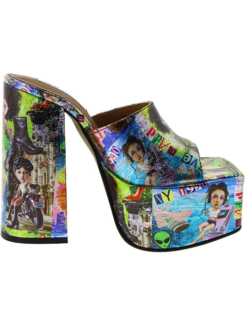 Steve Madden Womens Trixie Faux Leather Platform Block Heel Steve Madden Womens Trixie Faux Leather Platform Block Heel