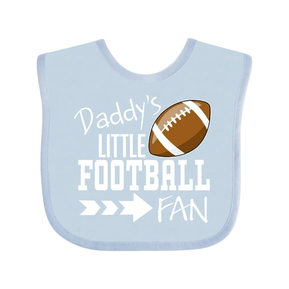 Inktastic Daddy's Little Football Fan Boys or Girls Baby Bib