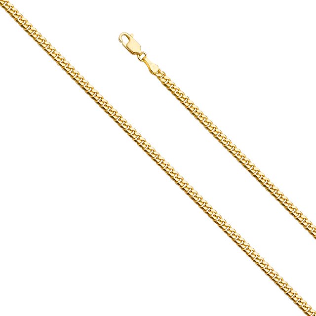 Dimaya Fine Jewelry 14k Yellow Gold 3.3-mm Miami Cuban Chain