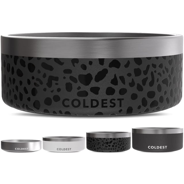 Cuenco para perros The Coldest Water, acero inoxidable, antideslizante, 3,5 L
