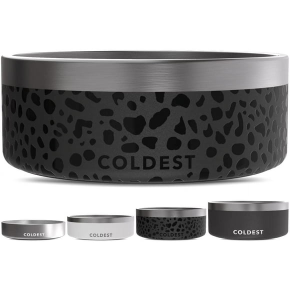 Cuenco para perros The Coldest Water, acero inoxidable, antideslizante, 3,5 L