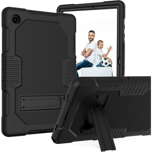 Case for Samsung Galaxy Tab A8 or Tablet Model SM-X200/X205/X207, Slim Duty Drop Proof Shockproof Protective Cover with Stand and Pencil Holder for Samsung Galaxy Tab A8 10.5 inch 2022 (Black)