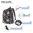 thumbnail image 4 of Rateoe Cute ghost in the flowers Pattern Canvas College Laptop Backpack,Travel Daypack,Durable Rucksack Travel Notebook Bag School Backpack Book Bag for Men Women-Medium, 4 of 7