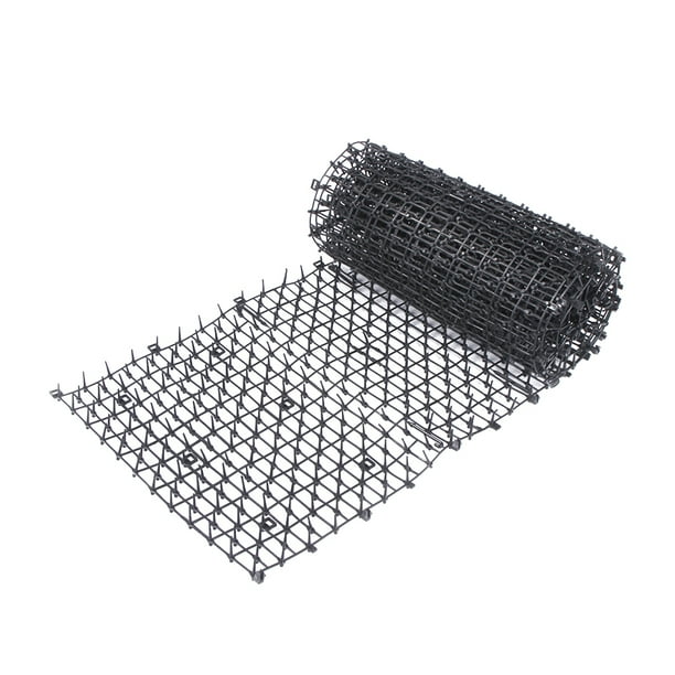 Garden Prickle Strip Cat Repelente Estera disuasoria Anti-Gato Dog Mat (Negro)