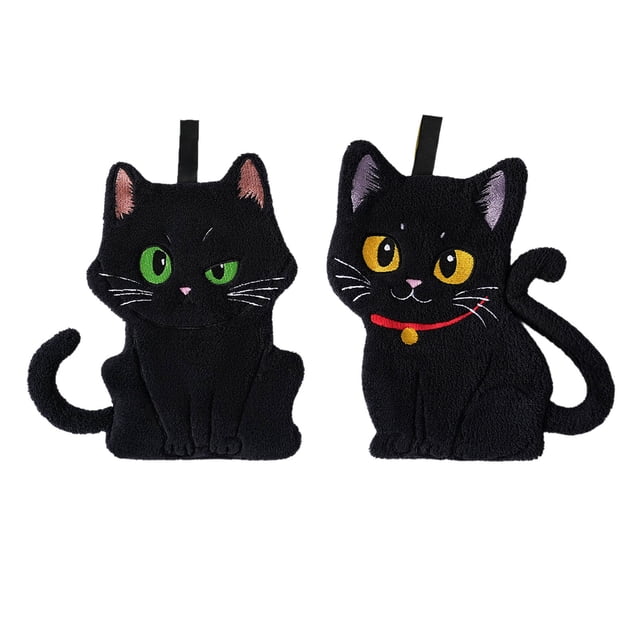 Soft And Absorbent Cats Hand Towels, Quick Dry Reusable Cloth, Housework Cleaning Rag for Bathrooms And Kitchens