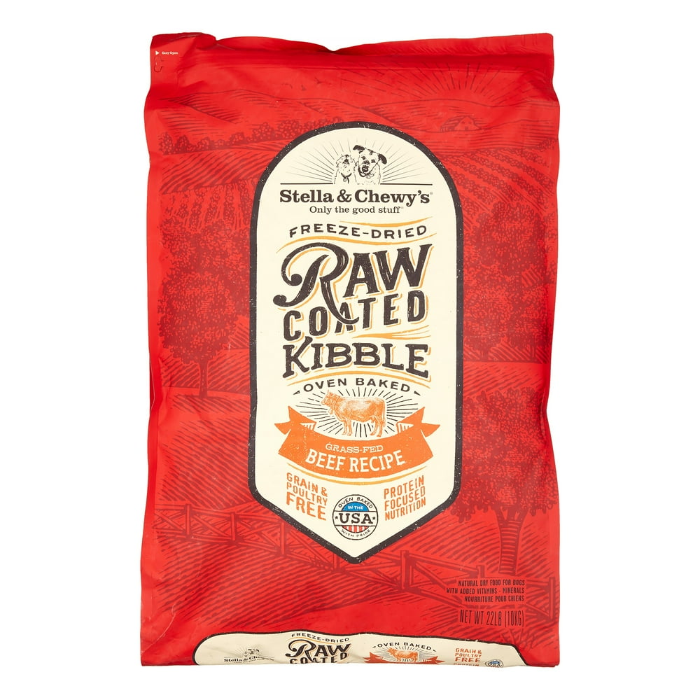 Stella & Chewy's GrassFed Beef Raw Coated Kibble GrainFree Dry Dog