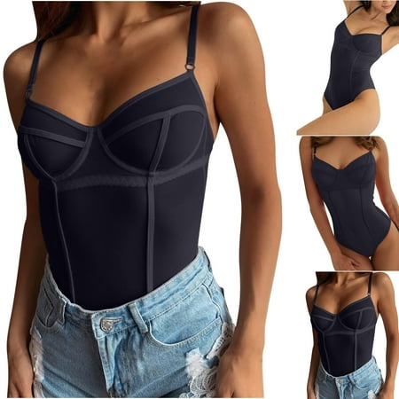 

Leesechin Women s Chaming Underwear Europe and America Sexy Underwire Mesh Gauze Perspective Women s Body Shaping Onesie on Clearance
