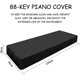 thumbnail image 2 of Funda para teclado de piano, funda antipolvo para piano con cierre de cordón, protector para teclado electrónico, piano digital, Yamaha, Casio, Roland, consolas (88 teclas) Rojo Verde, 2 of 5