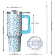 thumbnail image 2 of Blue Christmas Snowflake Pattern Tumbler with Handle and Lid,40oz Double Wall Vacuum Insulated Tumbler,Cups Gift for Women and Men, 2 of 7