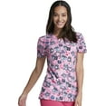 thumbnail image 4 of Dickies EDS Scrubs Top For Women V-Neck Print DK717, L, Hoo Cares For You?, 4 of 6