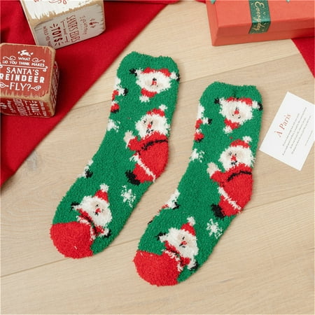 

qazqa super cute warm soft print women s christmas ear socks socks winter socks