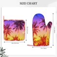 thumbnail image 4 of Disketp Palm Trees At Sunset Oven Mitts And Potholders Bbq Gloves-Oven Mitts And Pot Holders With Recycled Infill Silicone Non-Slip Cooking Gloves For Cooking Baking Grilling, 4 of 9
