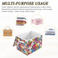 thumbnail image 6 of Yayeee Collapsible Storage Bin with Lid Fabric Closet Decorative Basket with Handles, Whimsical Floral, 6 of 7