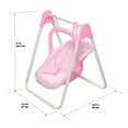 thumbnail image 6 of Doll Swing with Portable Carrier Seat - Pink/Gingham, 6 of 10