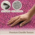 thumbnail image 6 of ODIKA Pink Leopard Print Cheetah Abstract Inspired Border Flannel Spotted Pet Friendly & Kids Safe Play for Playroom, Bedroom, Reading Nook, 6 of 7