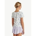 thumbnail image 2 of Justice Girls Pretty Henley Top, Sizes XS - XLP, 2 of 6