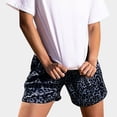 thumbnail image 2 of XINPING Men's Swim Trunks 9 Inch Fashion Hawaiian Print Quick Dry Spring Break Swim Trunks with Pockets Stretch Fabric Summer Swimwear, 2 of 5